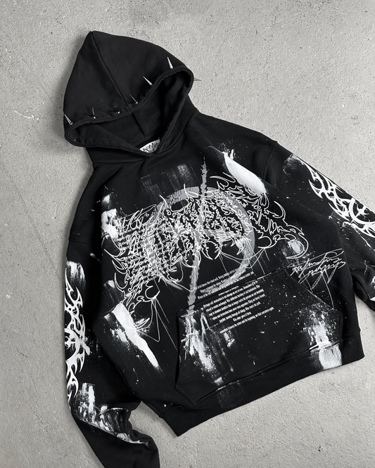 1of1 spiked OVERDXSE HOODIE size M