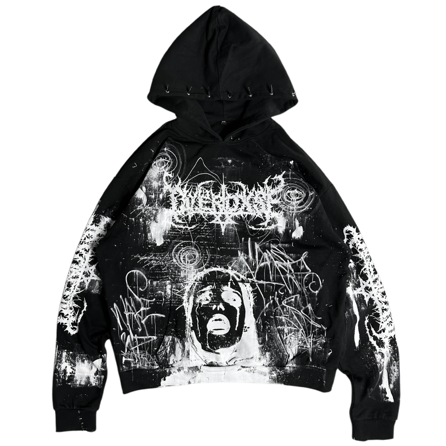1of1 spiked OVERDXSE HOODIE size XXL