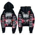 1of1 spiked BLOODY OVERDXSE HOODIE size M