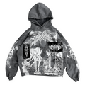 1of1 spiked / stone washed OVERDXSE HOODIE size L