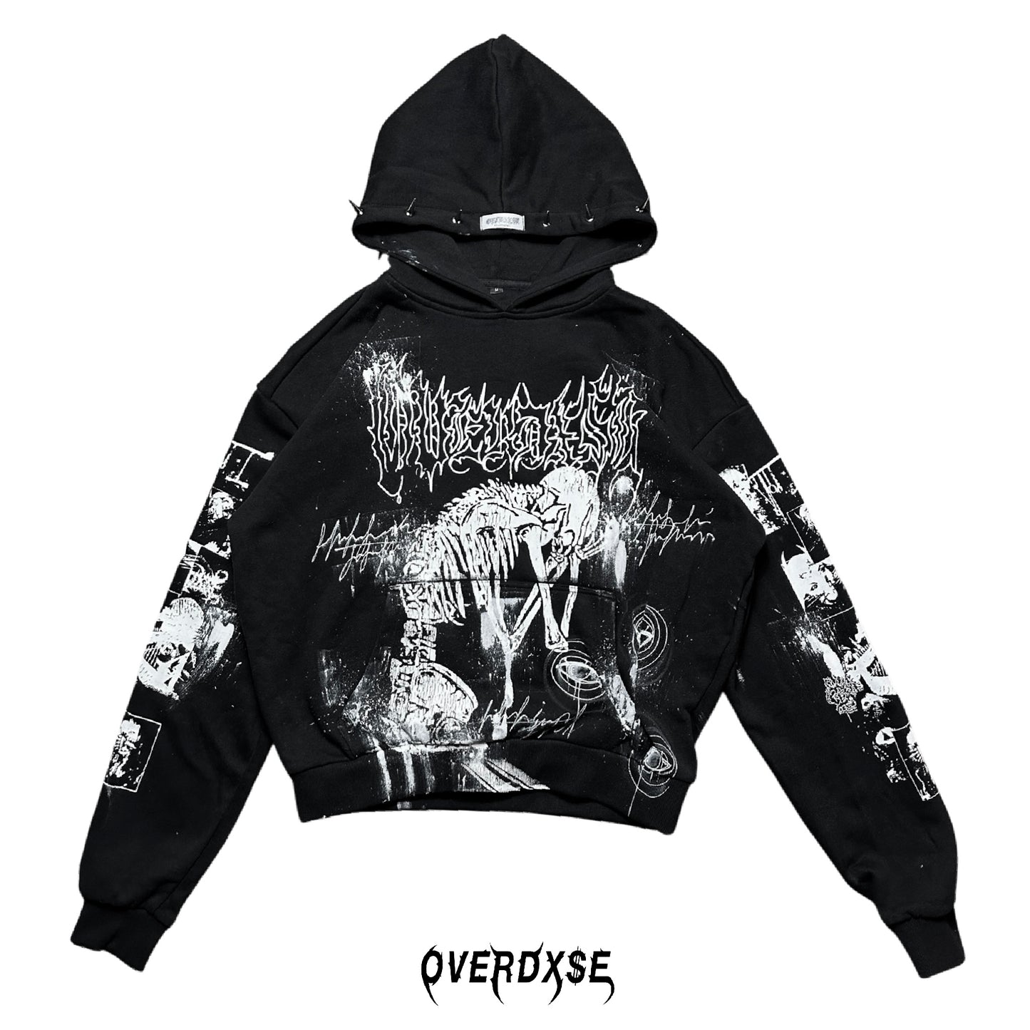 1of1 spiked OVERDXSE HOODIE size M