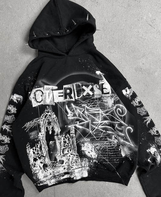 1of1 spiked OVERDXSE HOODIE size XXL