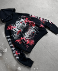 1of1 spiked BLOODY OVERDXSE HOODIE size L