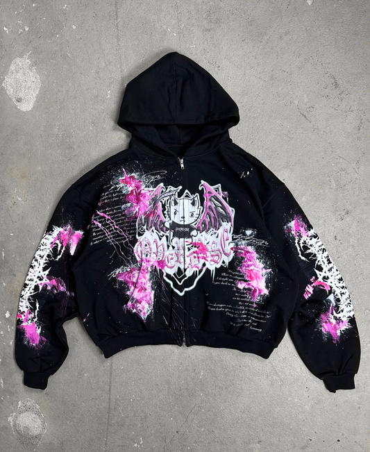1of1 OVERDXSE DEMON KITTY ZIPPER size XL
