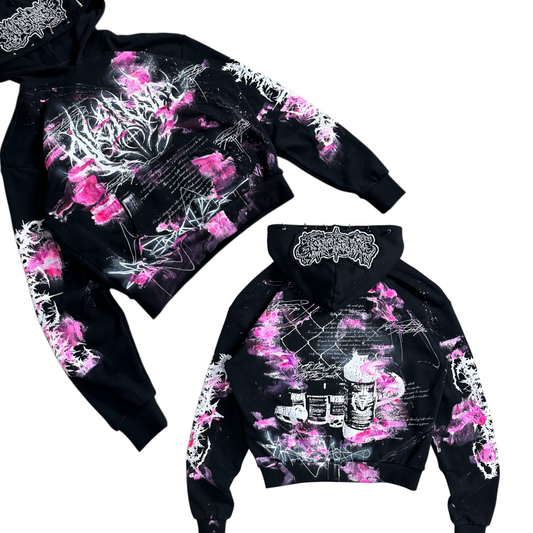 1of1 spiked OVERDXSE MAGNOLIA HOODIE size S