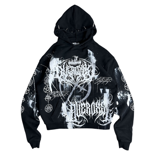 1of1 spiked OVERDXSE HOODIE size XL