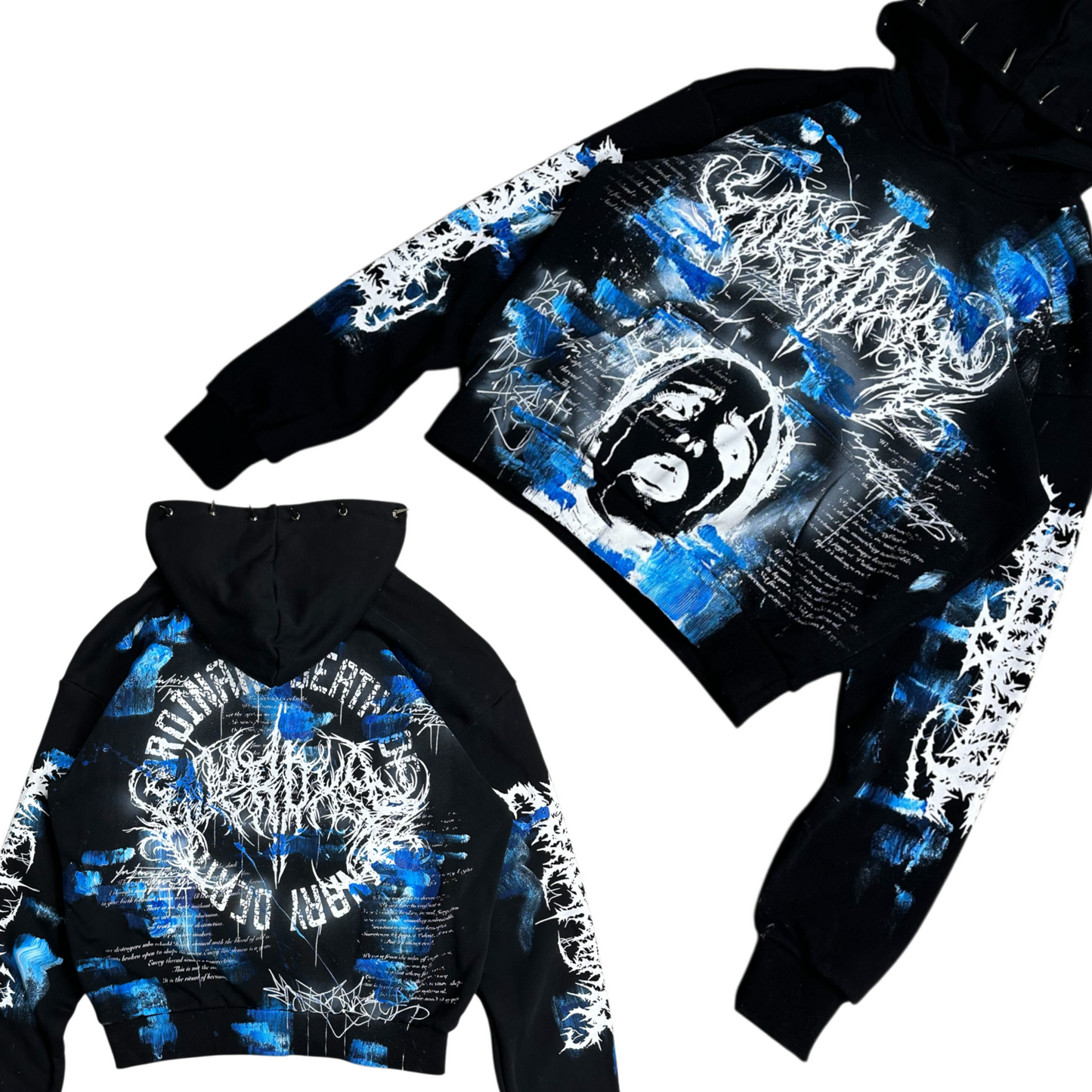 1of1 spiked OVERDXSE ABYSS HOODIE size S