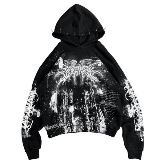 1of1 spiked OVERDXSE HOODIE size XL