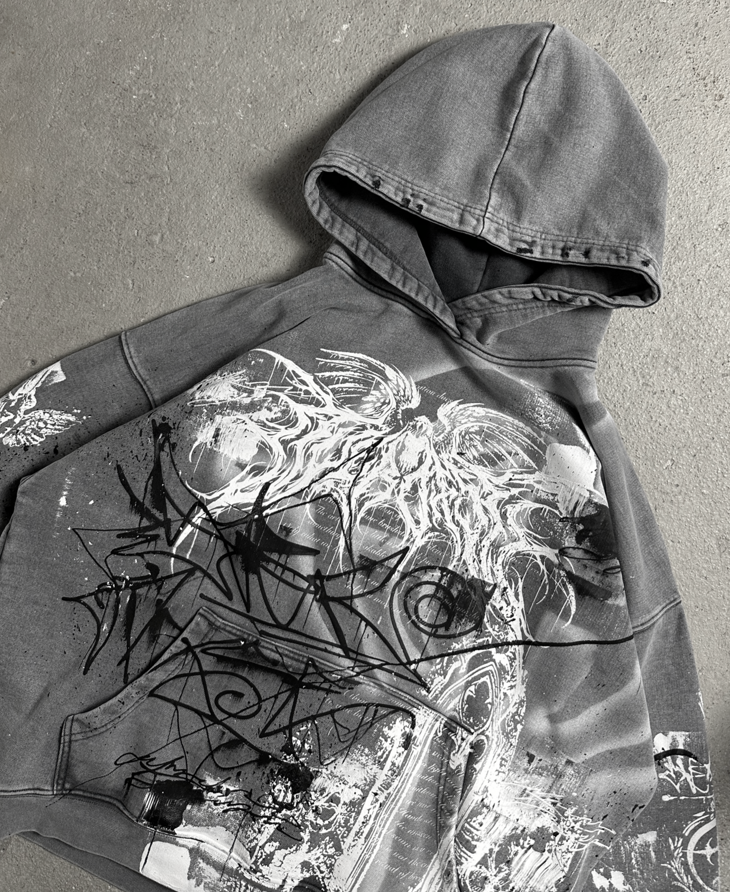 1of1 stone washed OVERDXSE HOODIE size M