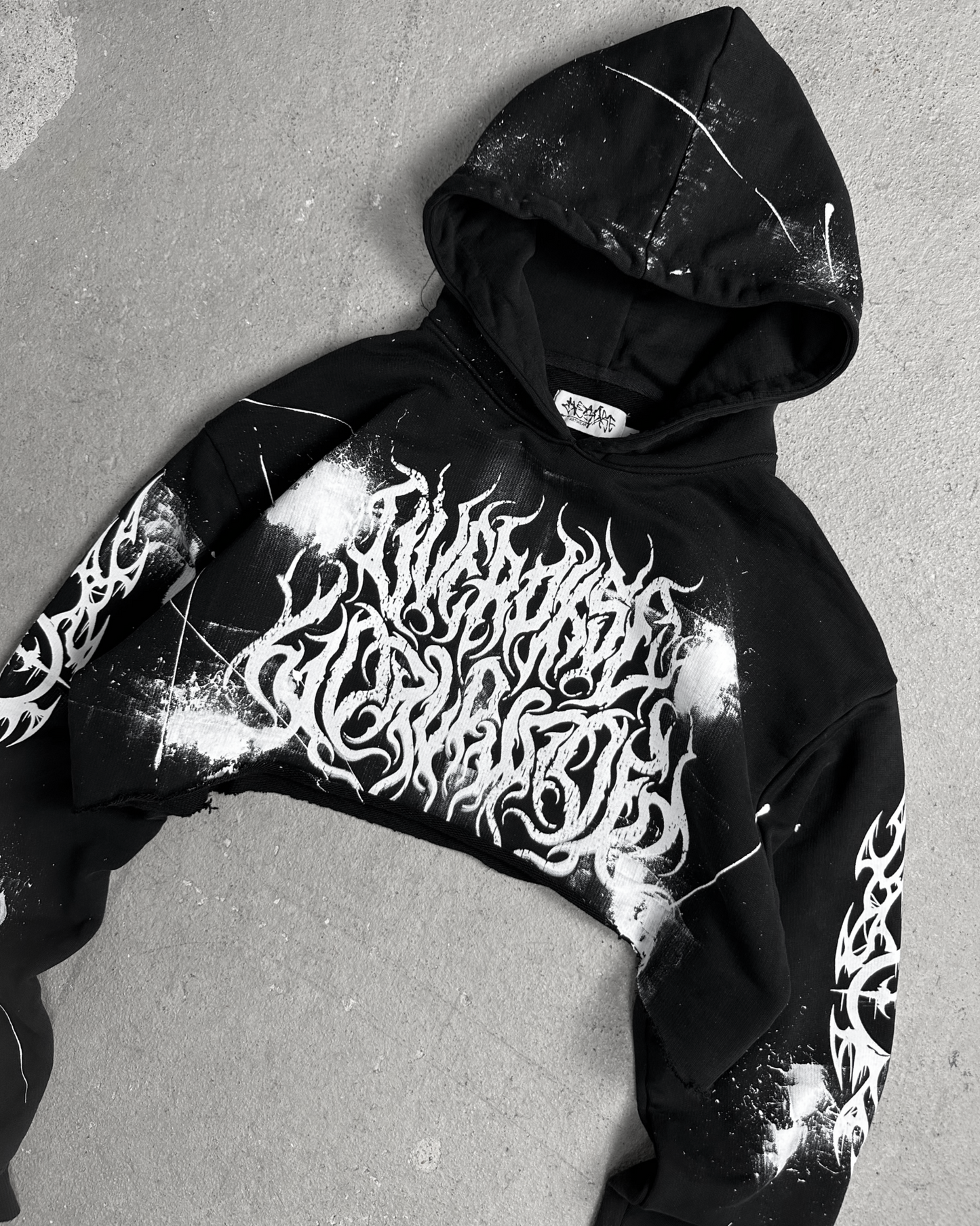 1of1 cropped OVERDXSE HOODIE size M – OVERDXSE CLOTHING