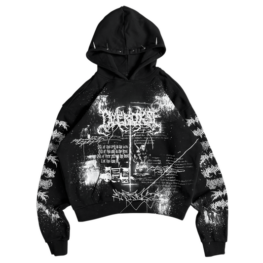 1of1 spiked OVERDXSE HOODIE size L
