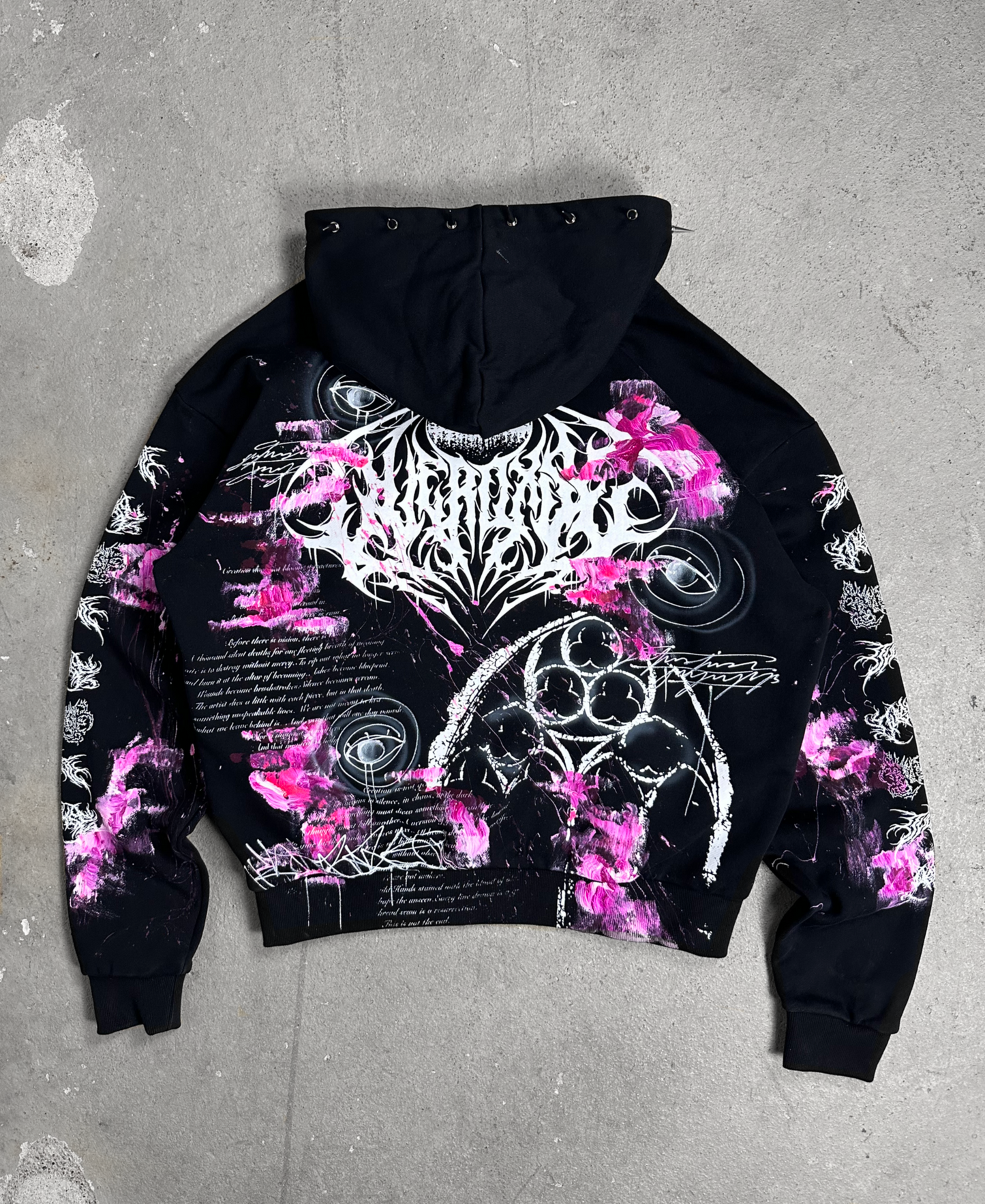 1of1 spiked OVERDXSE MAGNOLIA HOODIE size L