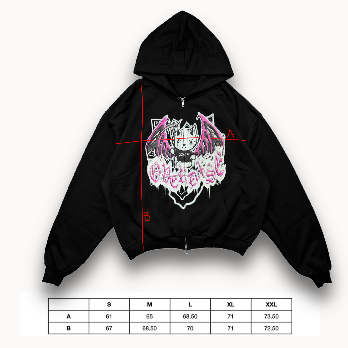 Limited OVERDXSE DEMON KITTY ZIPPER all sizes