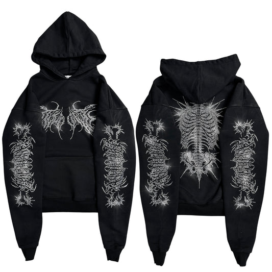 OVERDXSE RHINESTONE „CORPSE“ HOODIE all sizes