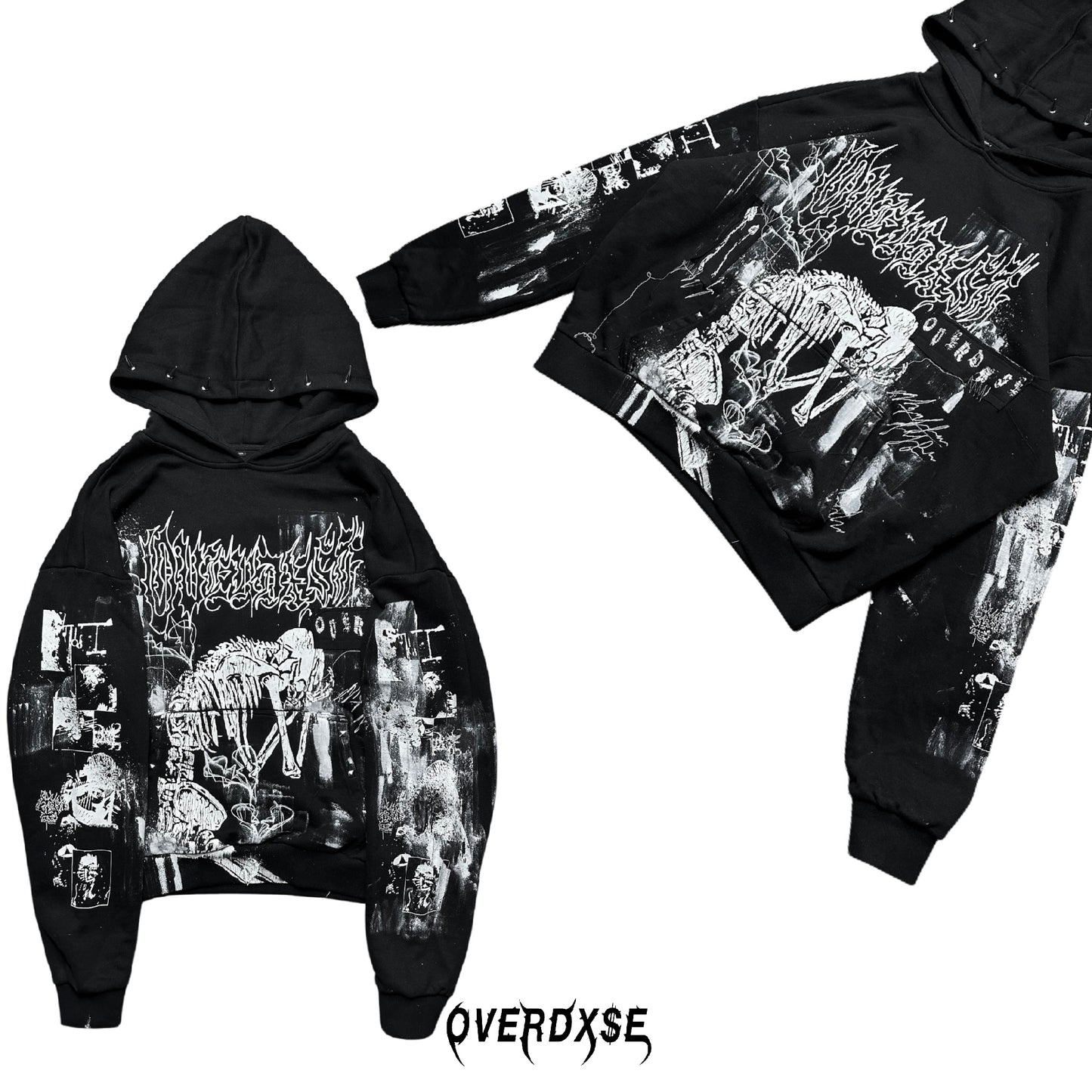 1of1 spiked OVERDXSE HOODIE size XXL