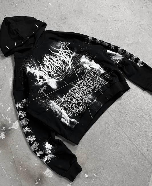 1of1 spiked OVERDXSE HOODIE size XXL