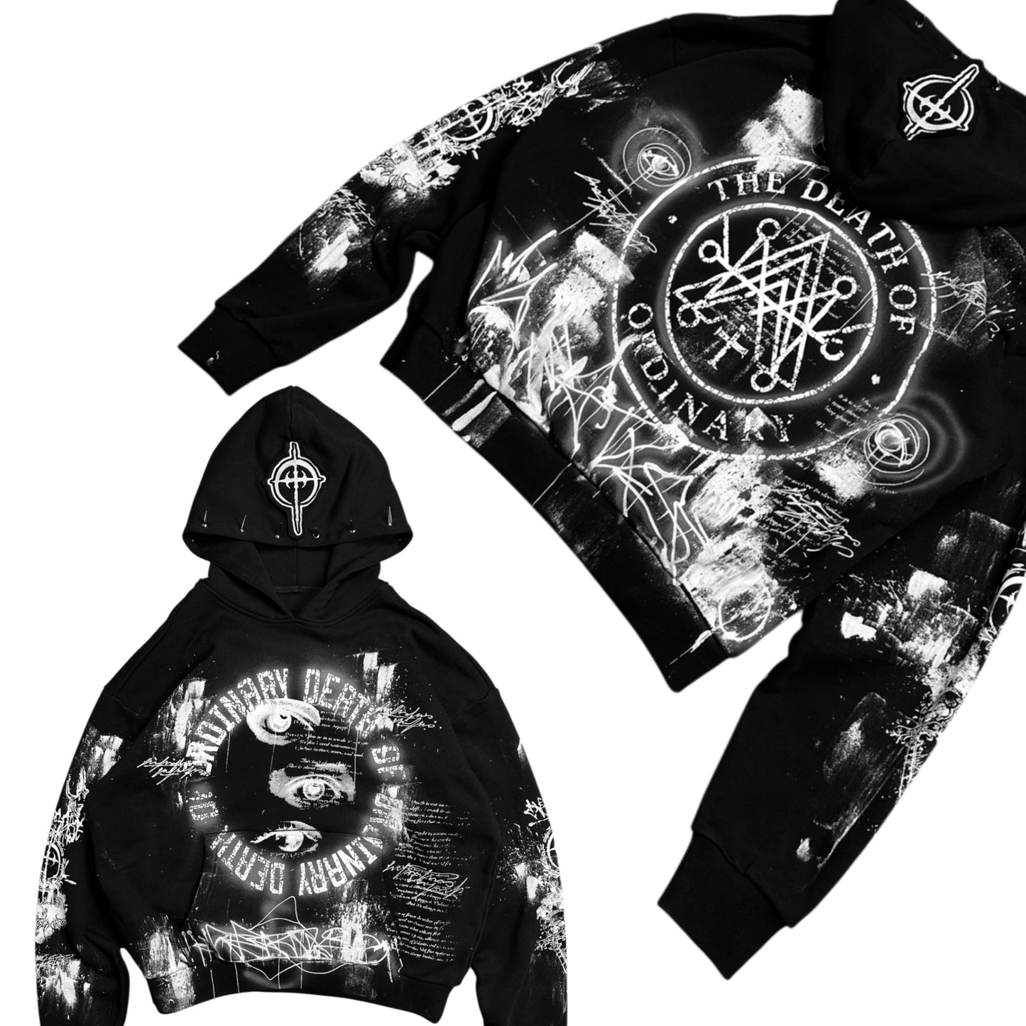 1of1 spiked OVERDXSE HOODIE size XL