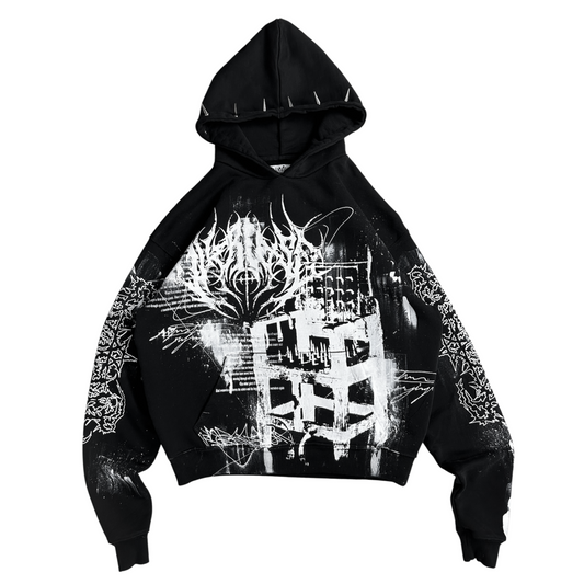 1of1 spiked OVERDXSE HOODIE size L