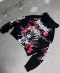 1of1 spiked BLOODY OVERDXSE HOODIE size XL