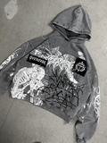1of1 Stone washed spiked OVERDXSE HOODIE size L