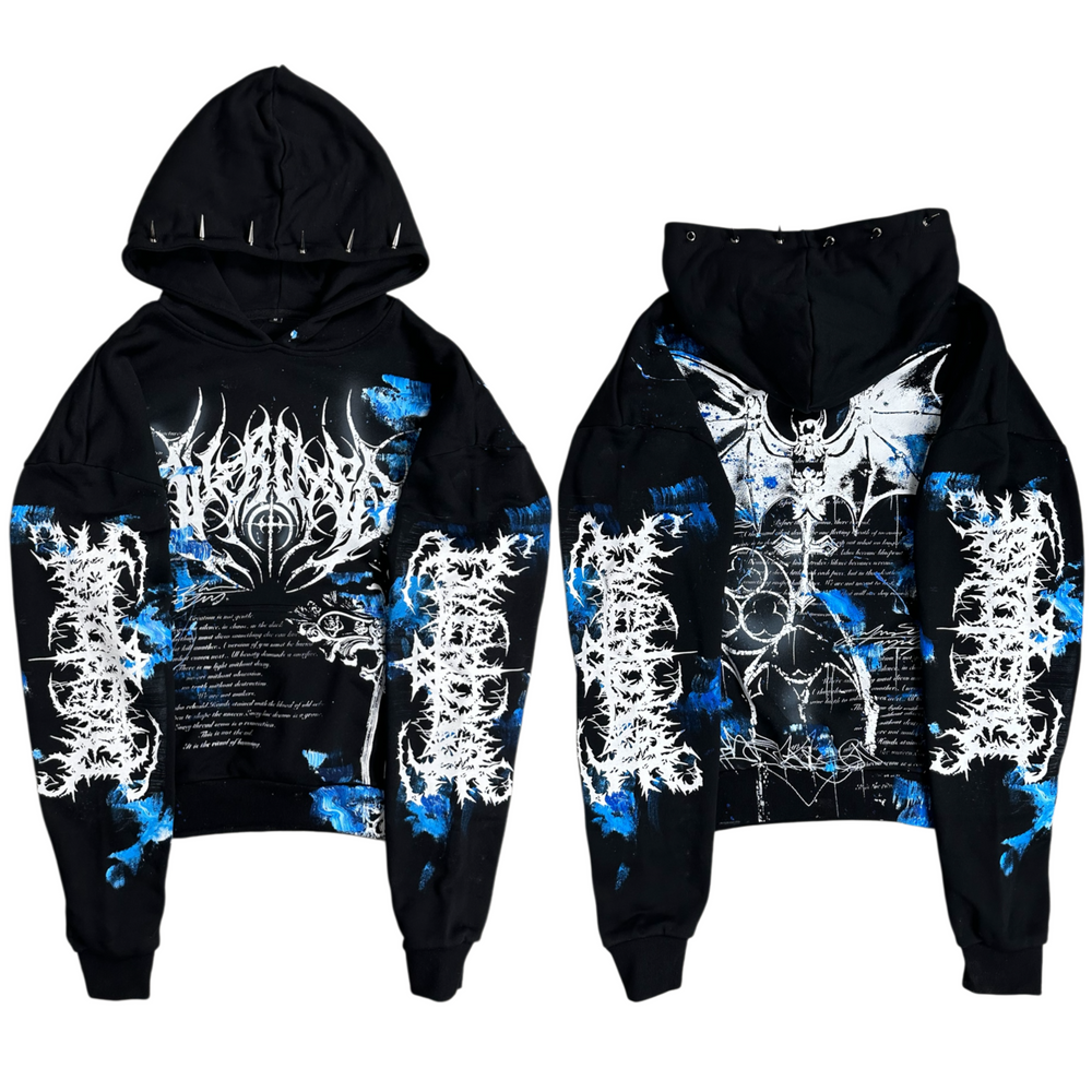 1of1 spiked OVERDXSE ABYSS HOODIE size M
