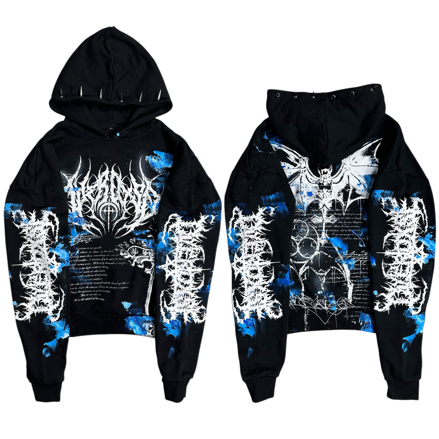 1of1 spiked OVERDXSE ABYSS HOODIE size M