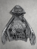 1of1 spiked OVERDXSE stone washed HOODIE size XL