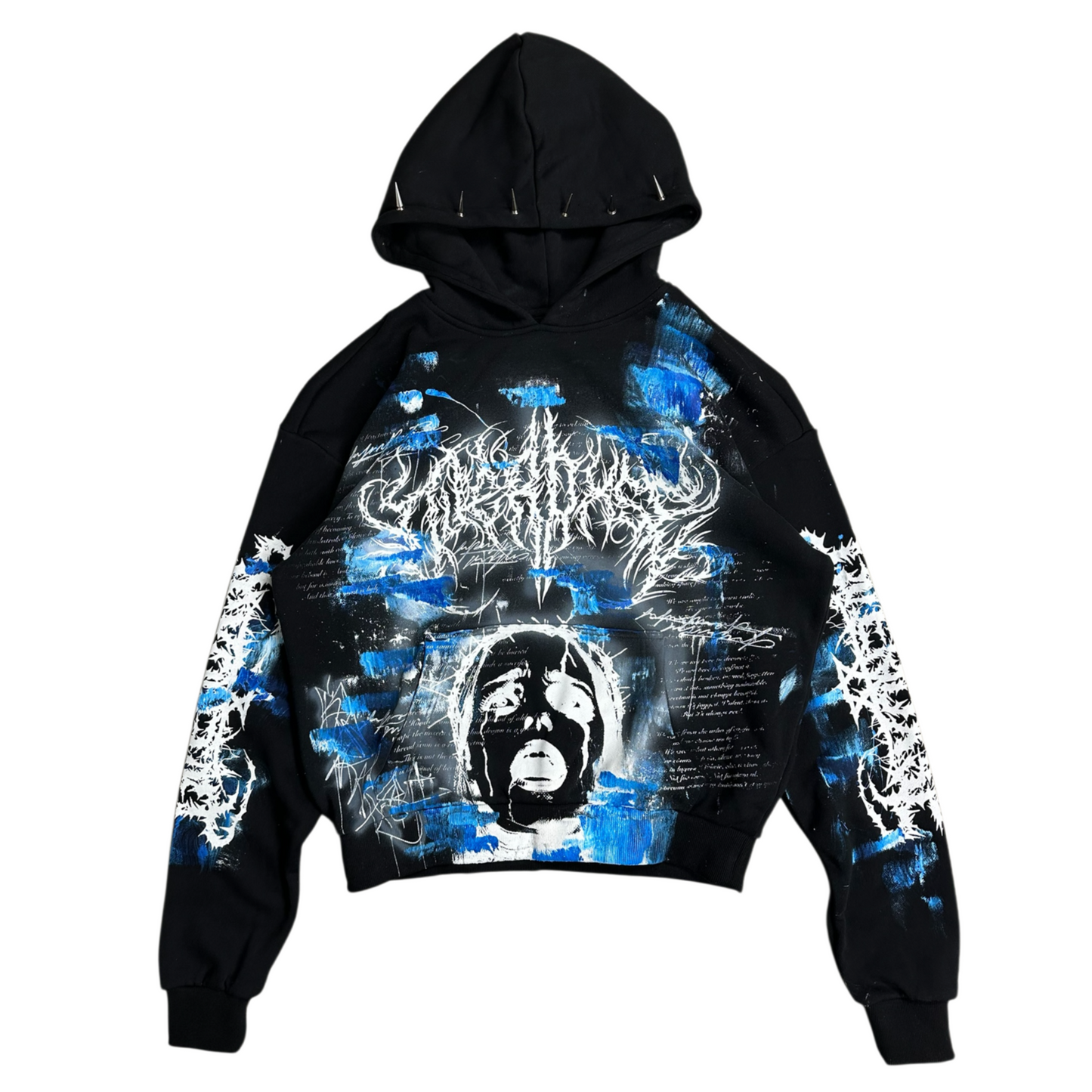 1of1 spiked OVERDXSE ABYSS HOODIE size S