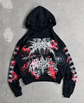 1of1 spiked BLOODY OVERDXSE HOODIE size M