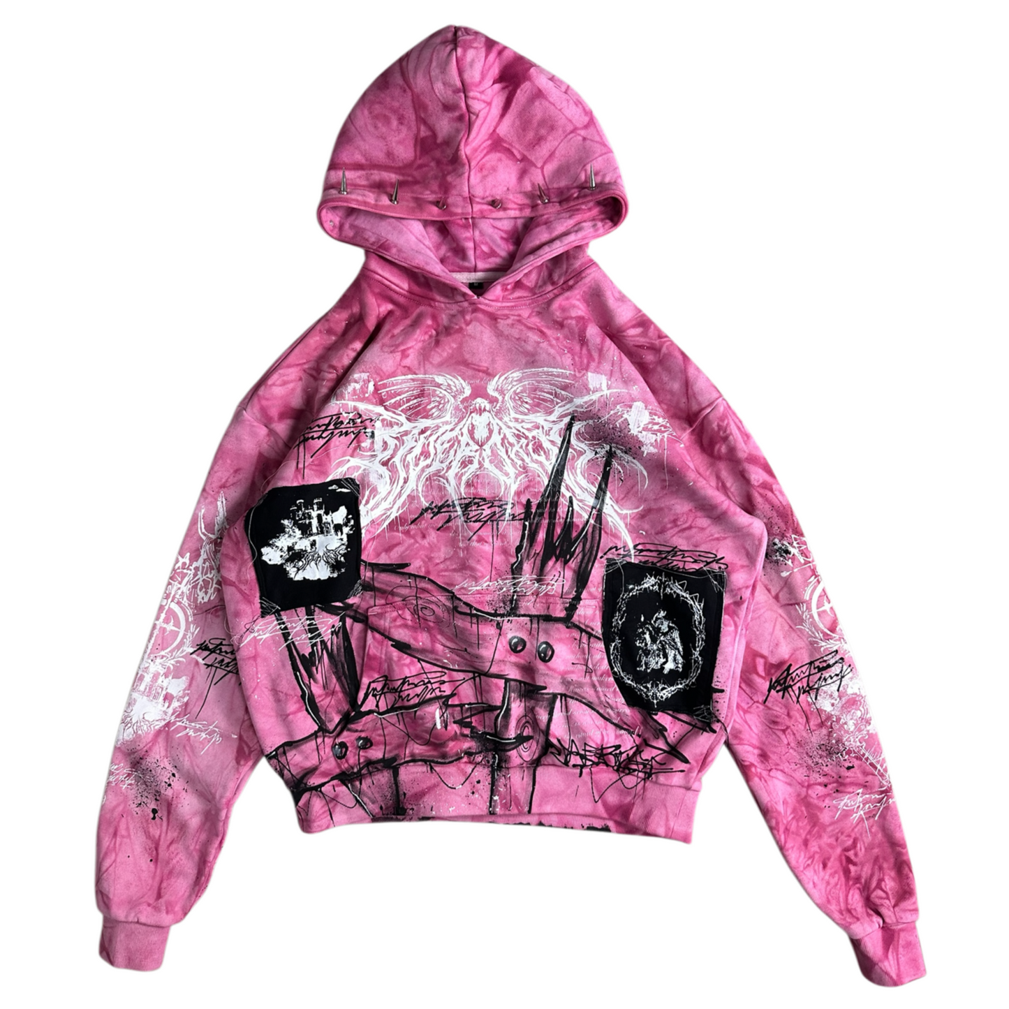 1of1 spiked OVERDXSE HOODIE size M