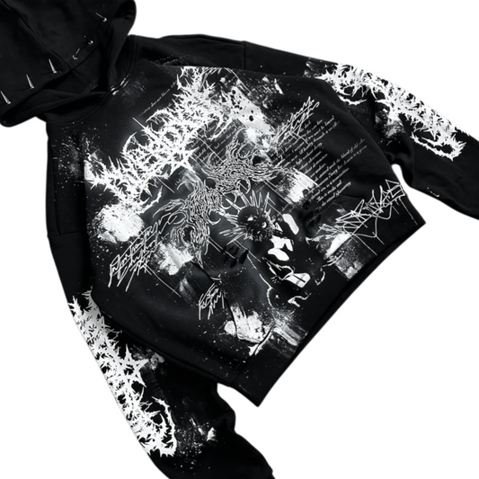 1of1 spiked OVERDXSE HOODIE size L