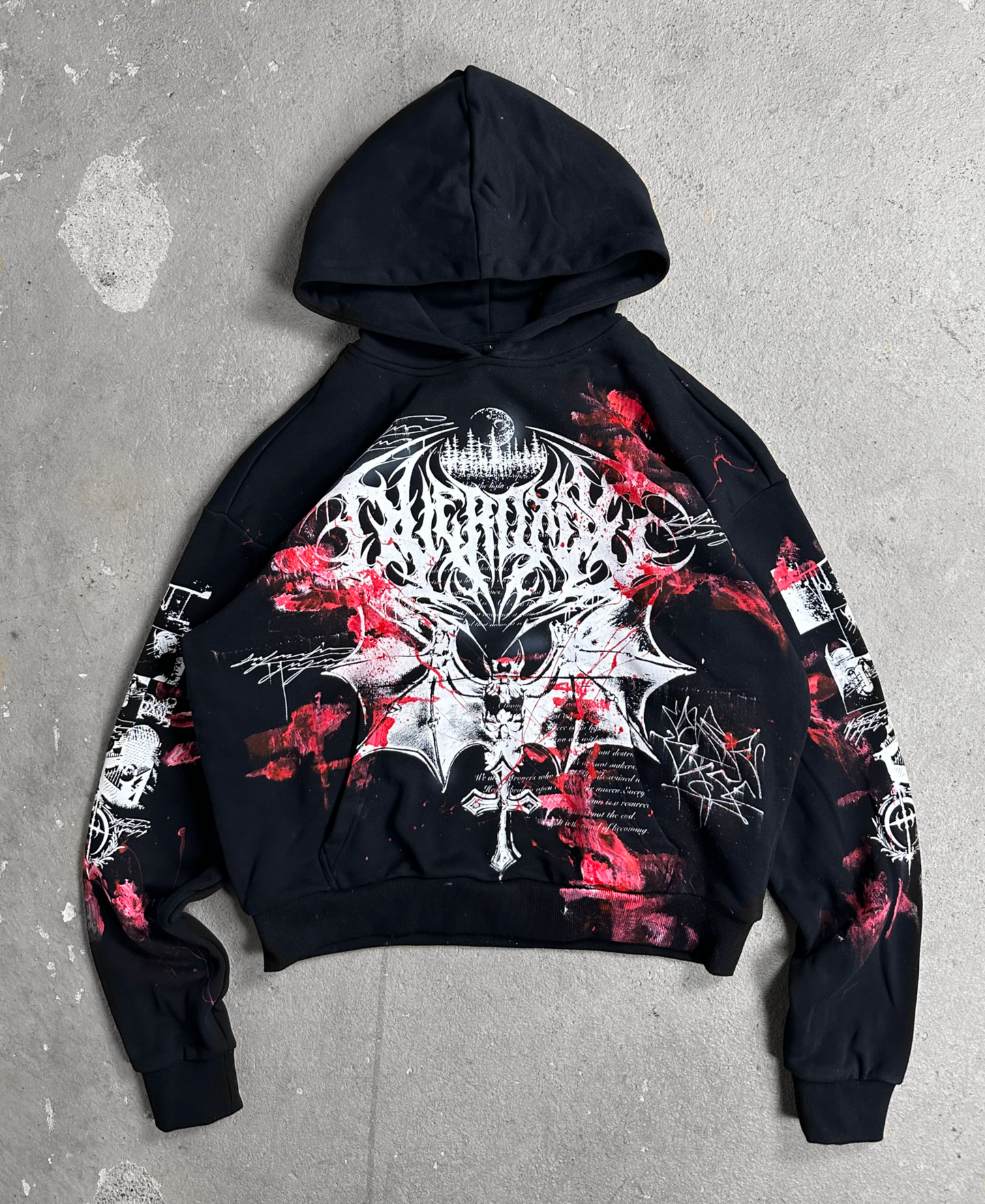 1of1 BLOODY OVERDXSE HOODIE size L