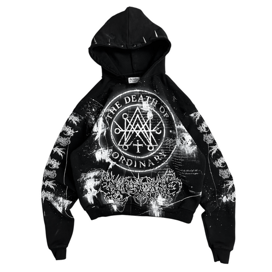 1of1 spiked OVERDXSE HOODIE size L