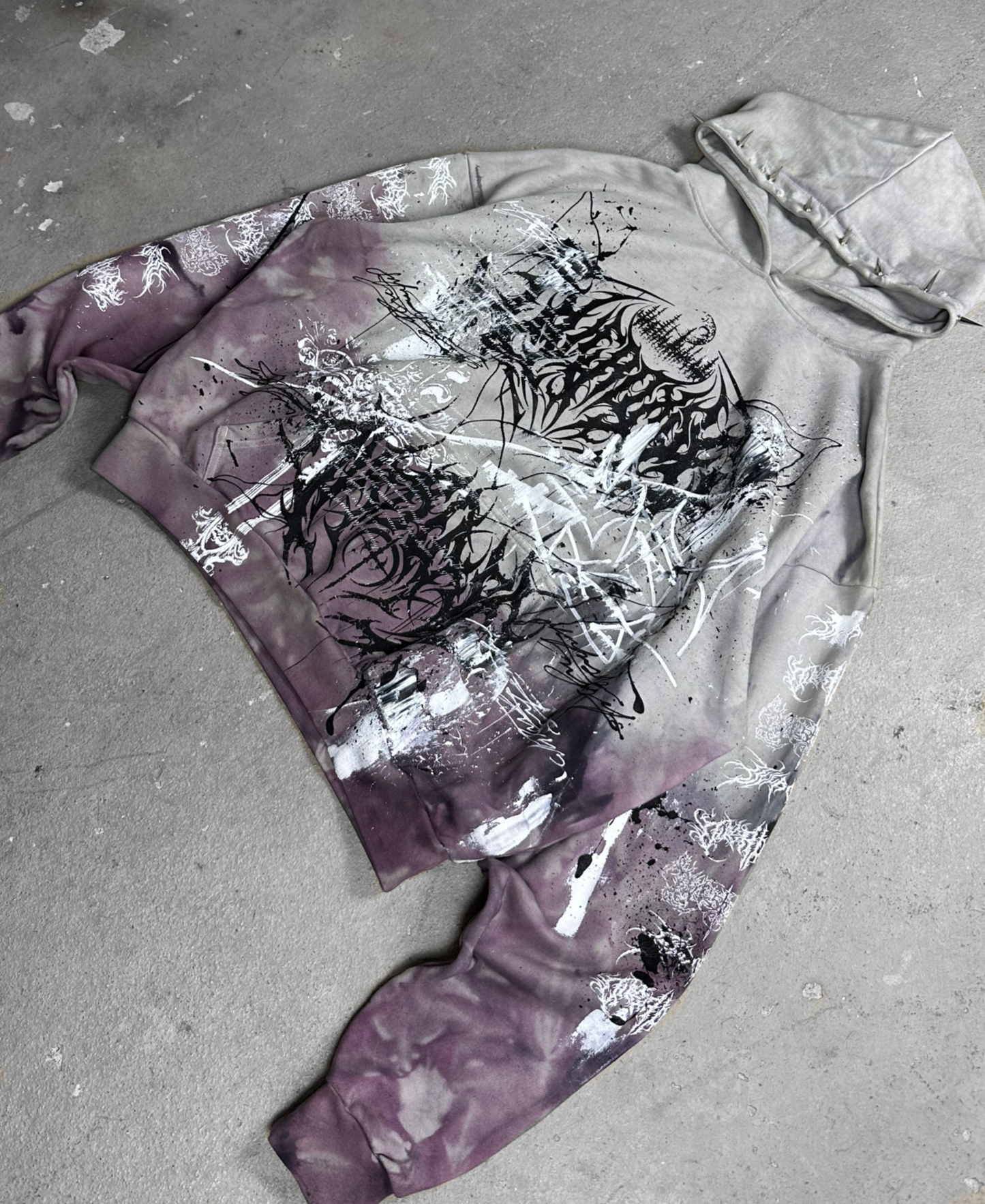 1of1 spiked OVERDXSE HOODIE size XXL