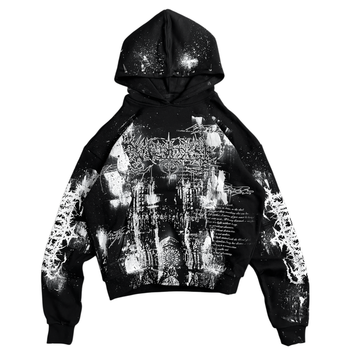 1of1 spiked OVERDXSE HOODIE size M