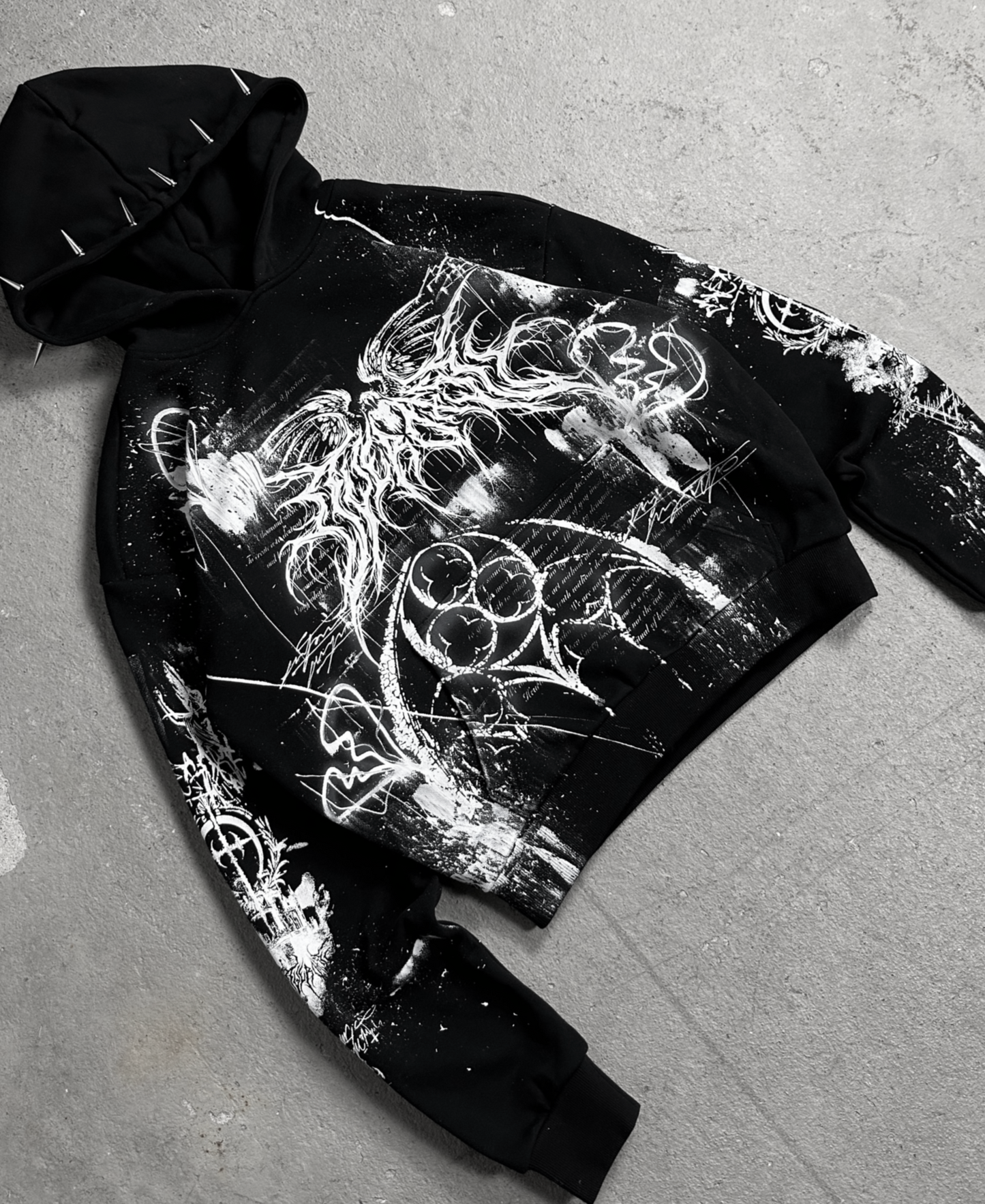 1of1 spiked OVERDXSE HOODIE size S