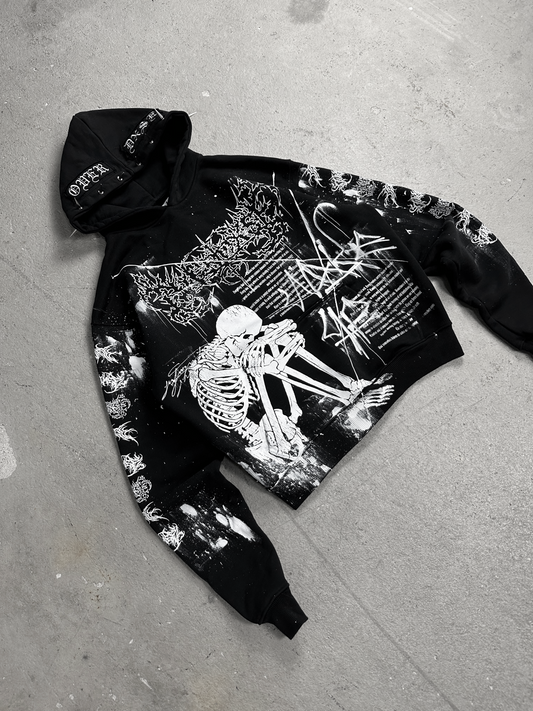 1of1 spiked OVERDXSE HOODIE size M
