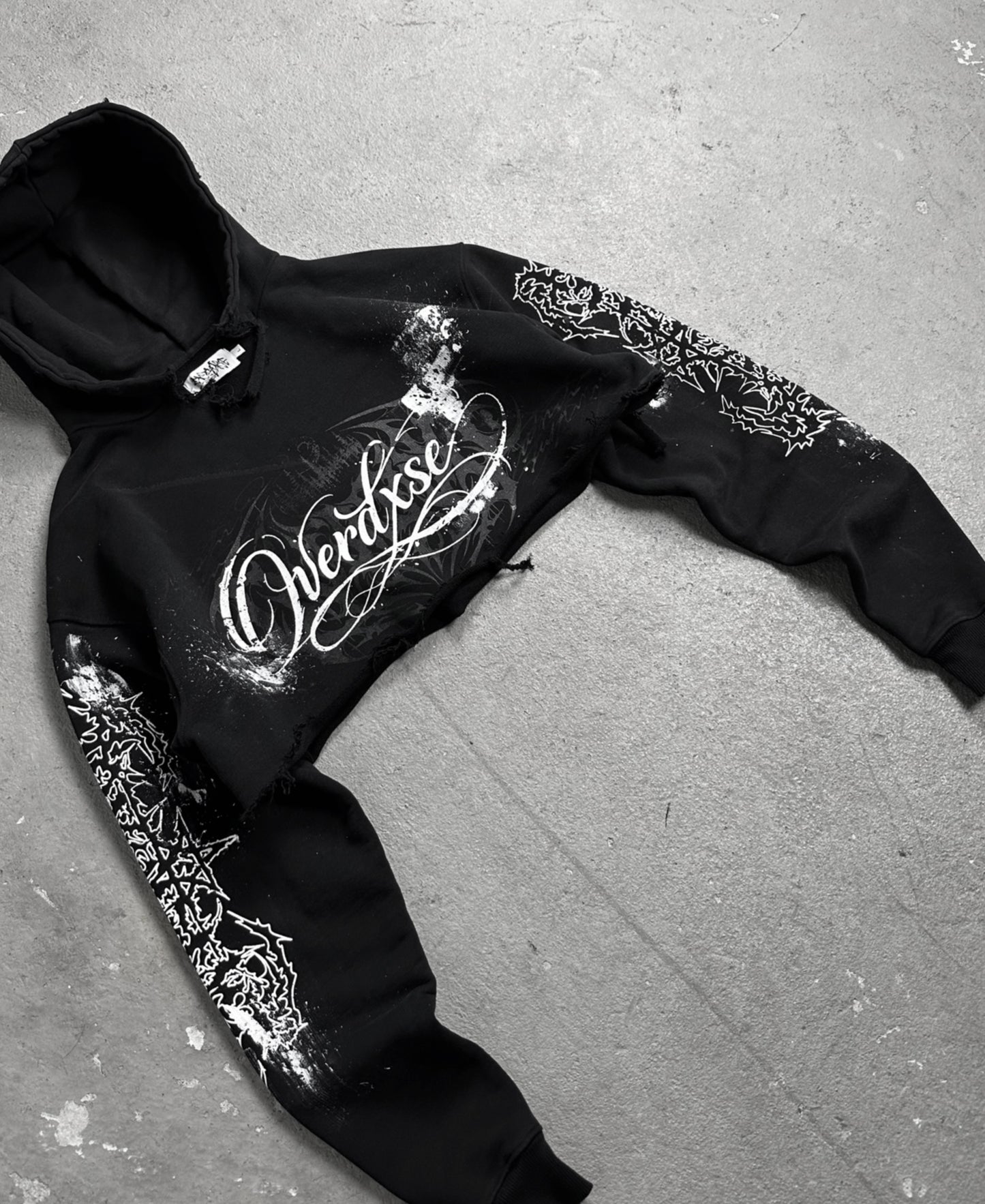 1of1 cropped OVERDXSE HOODIE size L