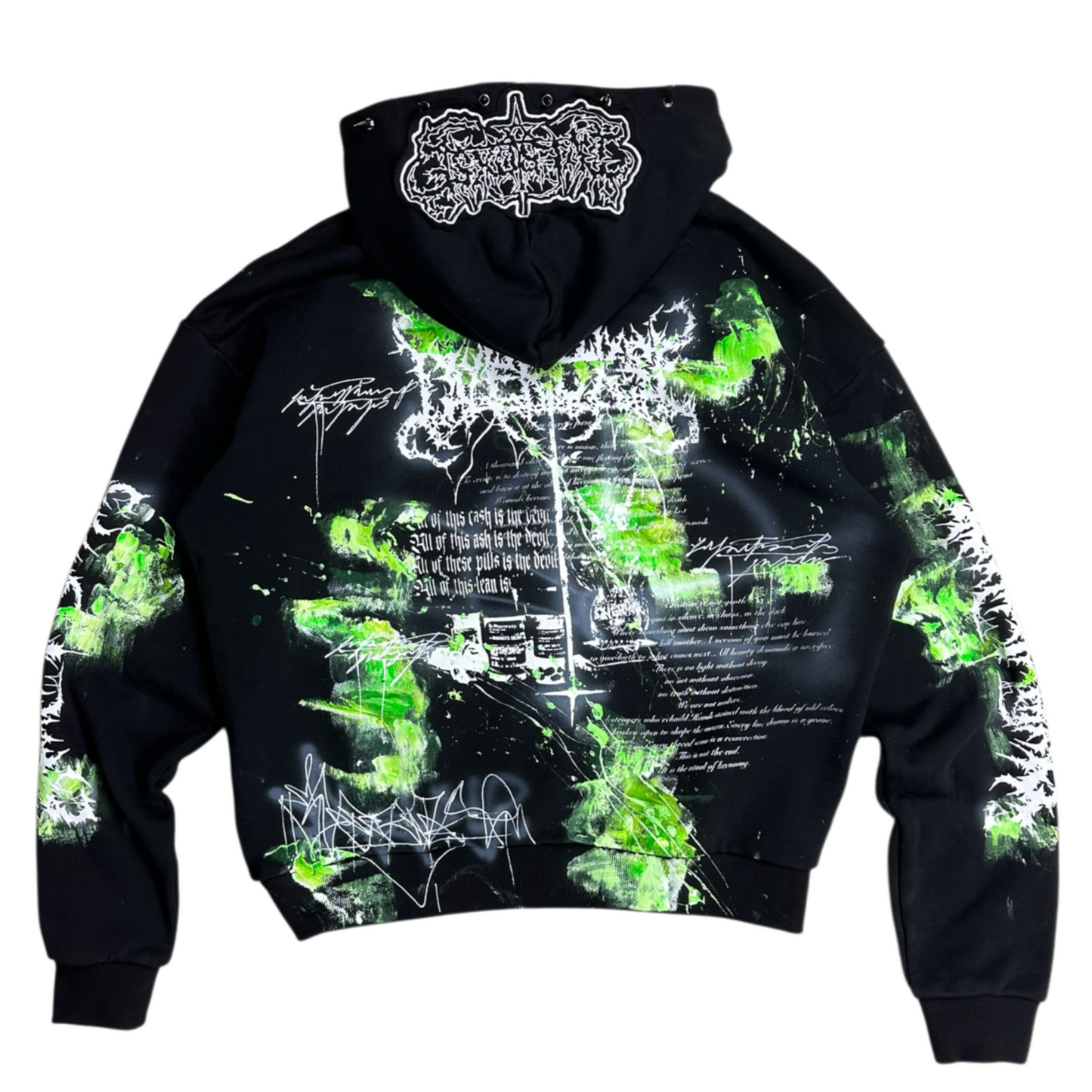 1of1 spiked OVERDXSE EDEN HOODIE size XL