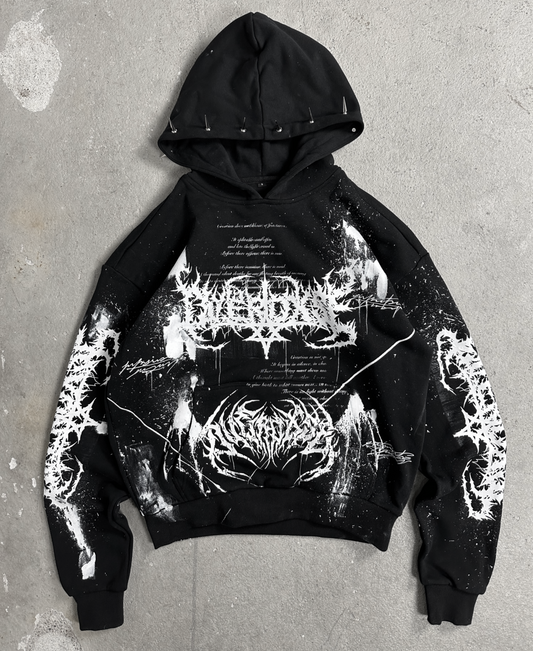 1of1 spiked OVERDXSE HOODIE size S