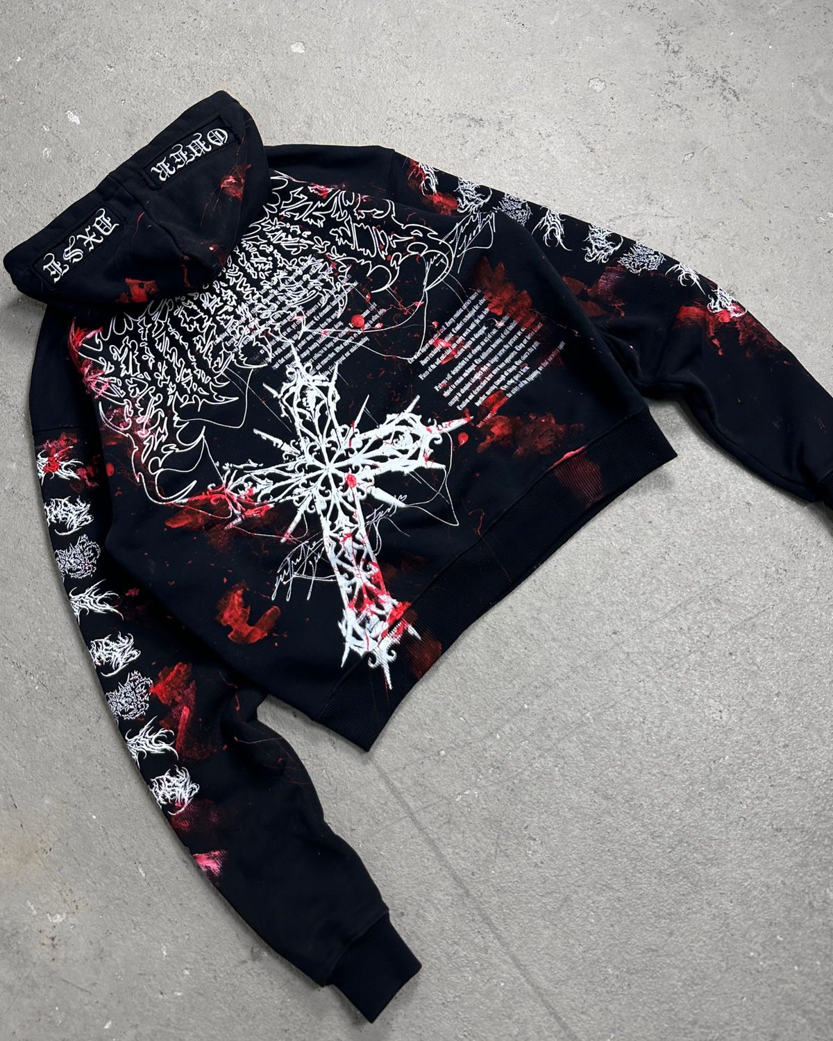 1of1 BLOODY OVERDXSE HOODIE size S