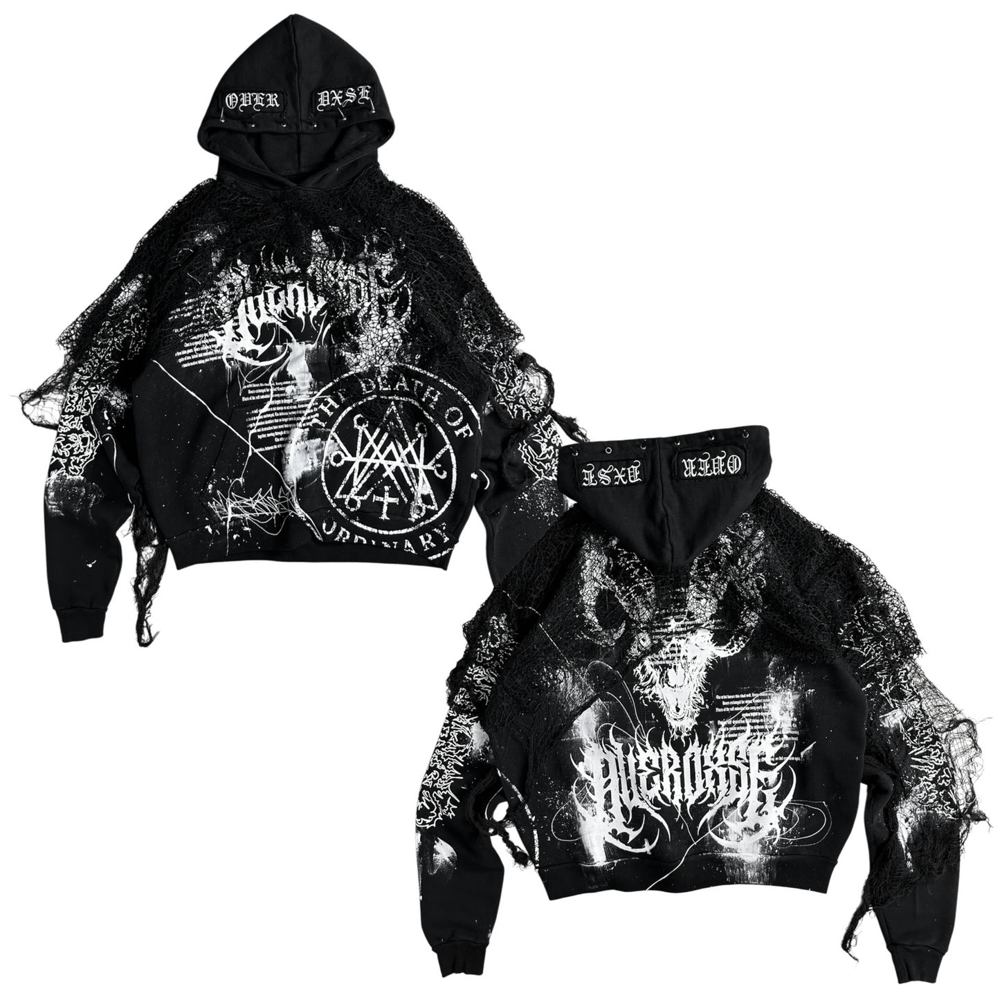 1of1 spiked OVERDXSE „PLAGUE“ HOODIE size XL