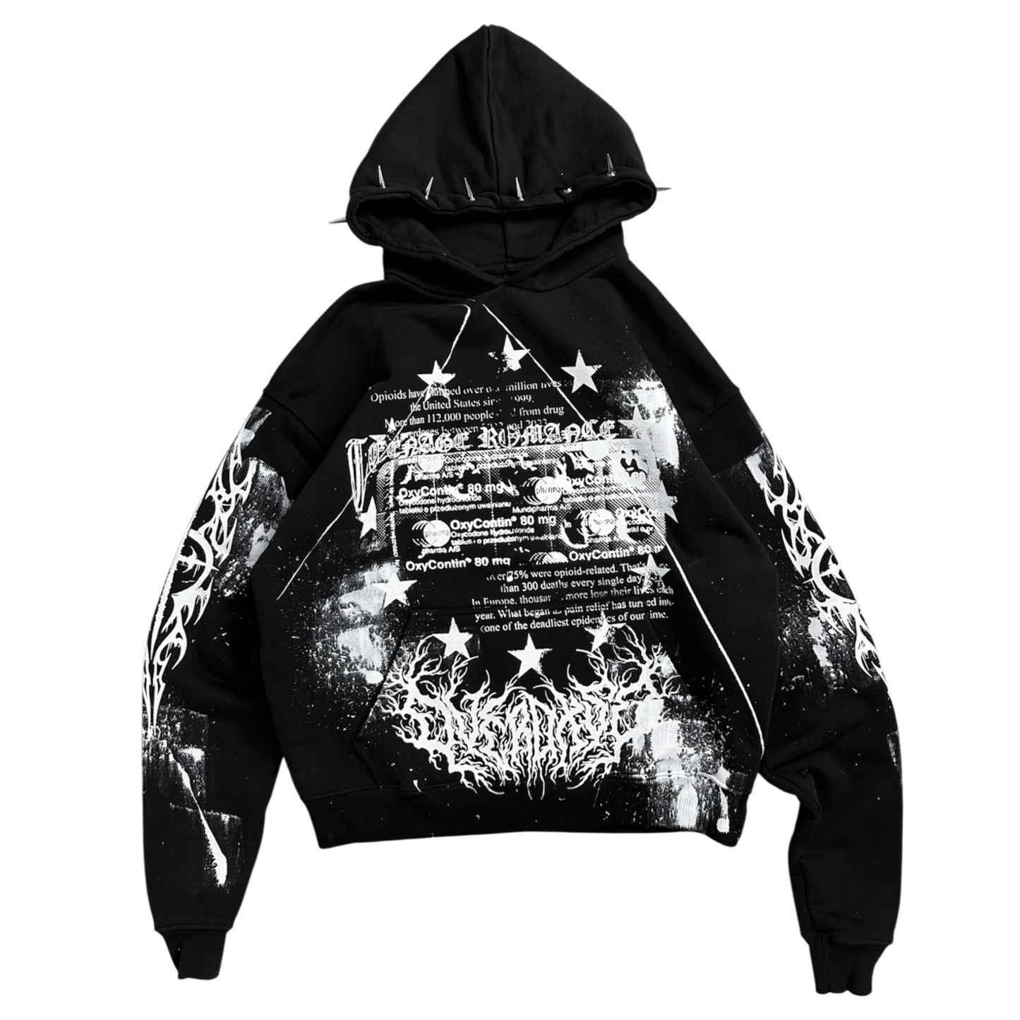 1of1 spiked OVERDXSE HOODIE size L