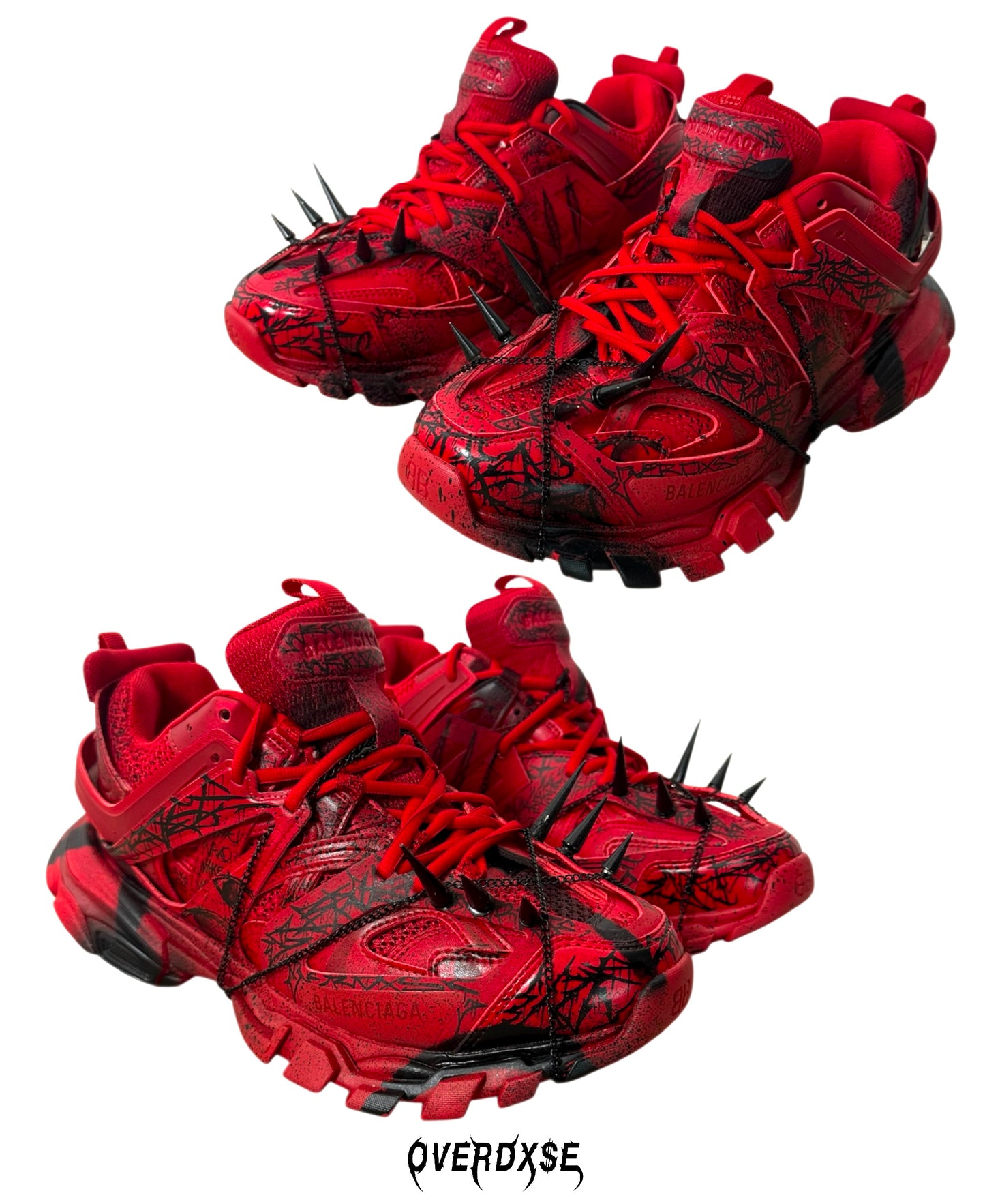 1of1 BLOODY OVERDXSE  / BALENCIAGA SPIKE STOMPERS EU43