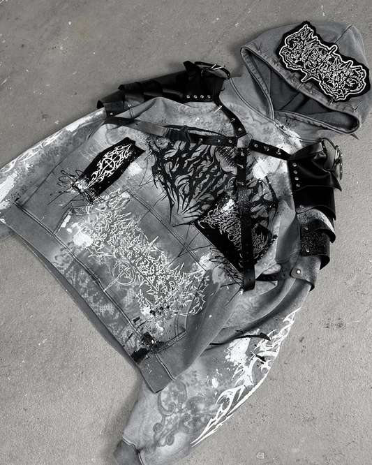 1of1 spiked OVERDXSE ARMOR HOODIE size L