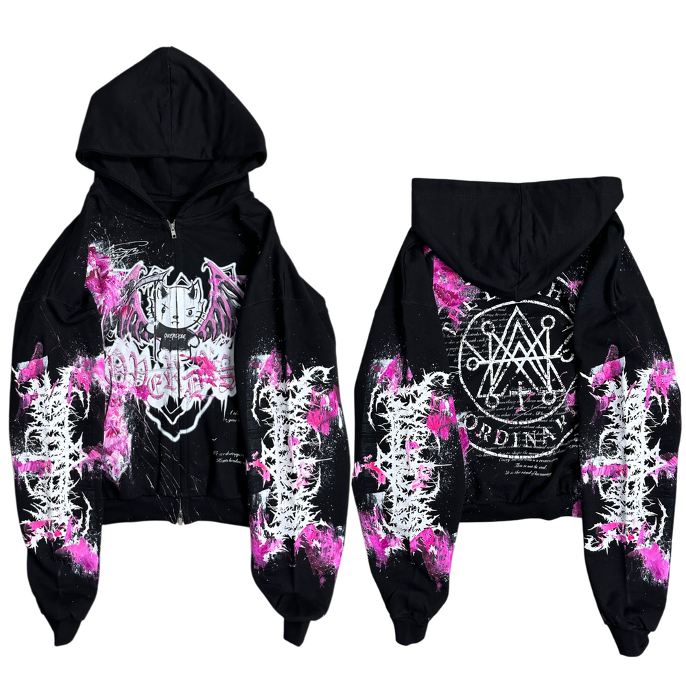 1of1 OVERDXSE DEMON KITTY ZIPPER size XL