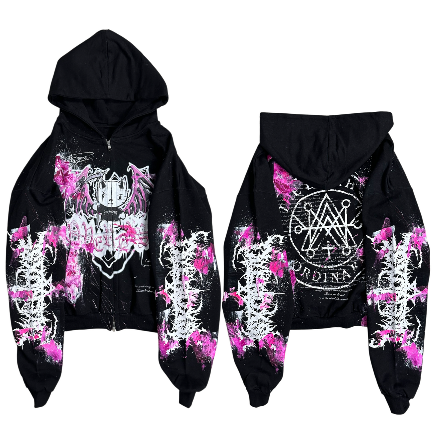 1of1 OVERDXSE DEMON KITTY ZIPPER size XL
