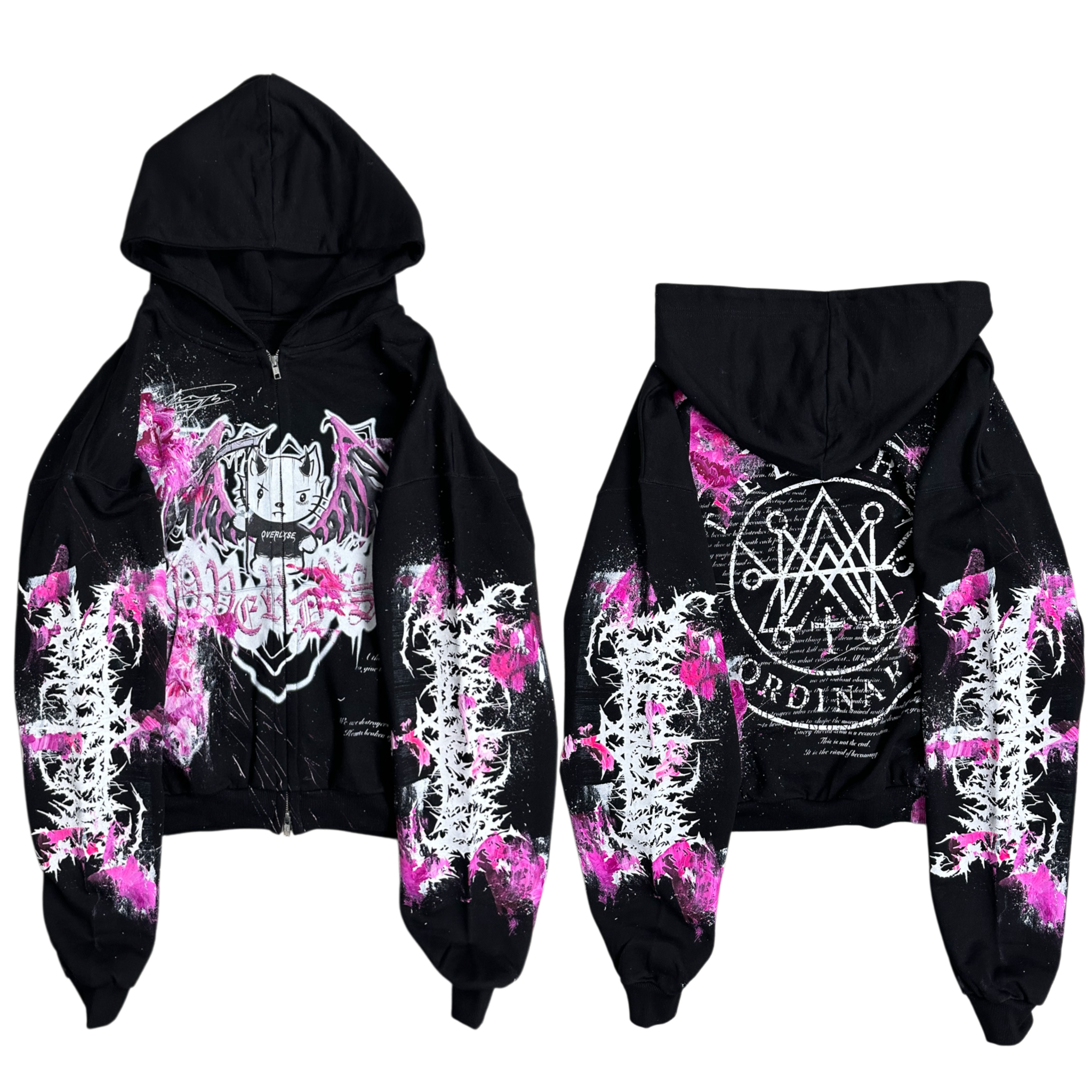 1of1 OVERDXSE DEMON KITTY ZIPPER size XL