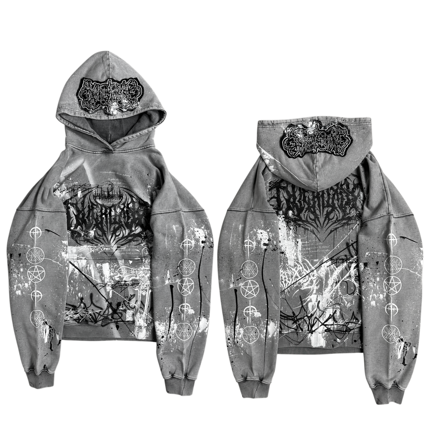 1of1 stone washed OVERDXSE HOODIE size XXL