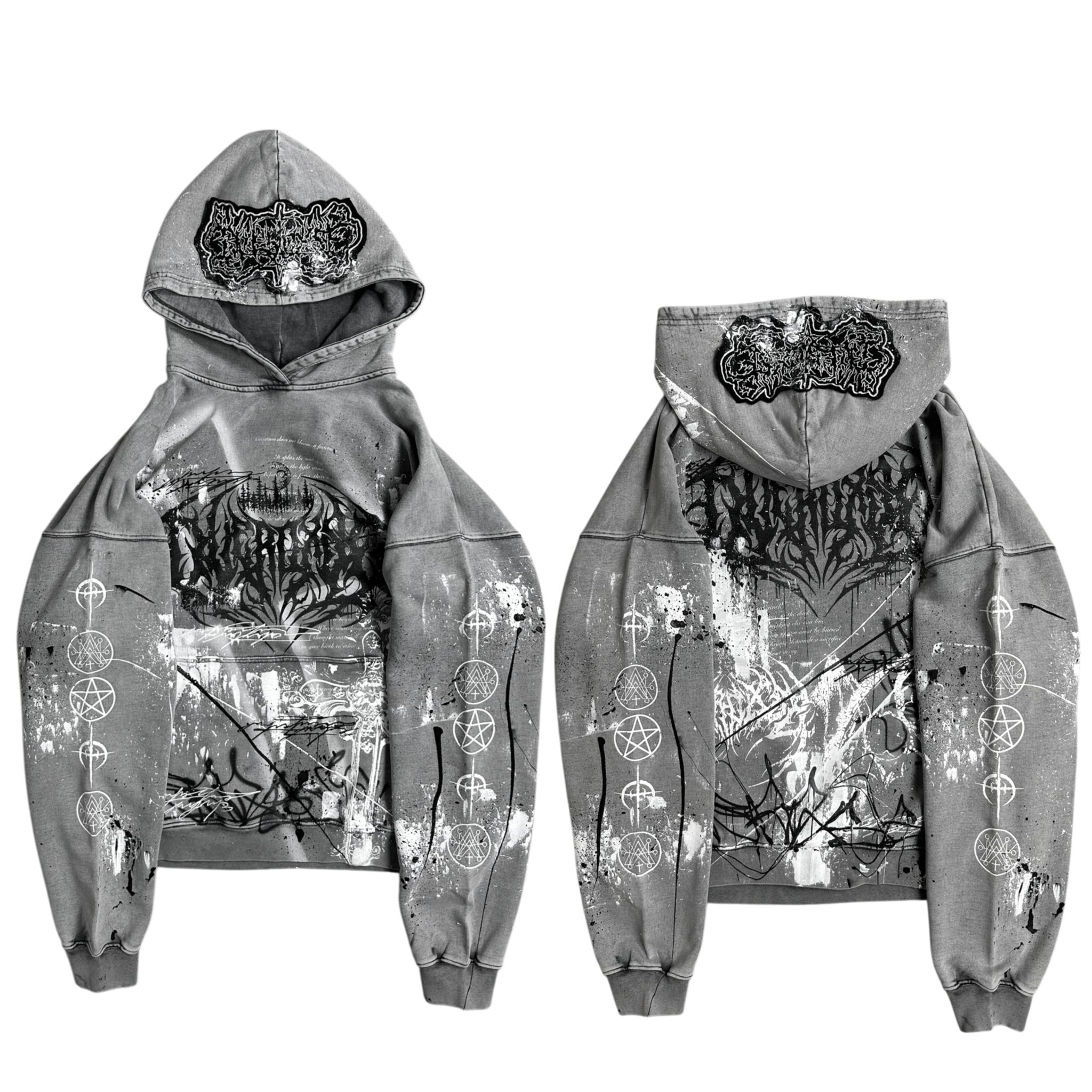 1of1 stone washed OVERDXSE HOODIE size XXL